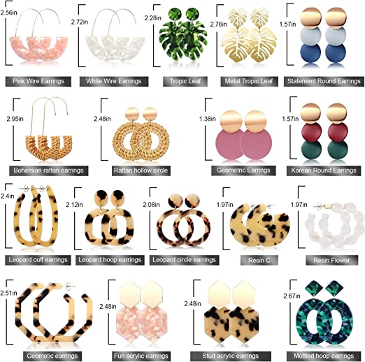 Fashion Resin Jewelry Set Hypoallergenic for Sensitive Ears