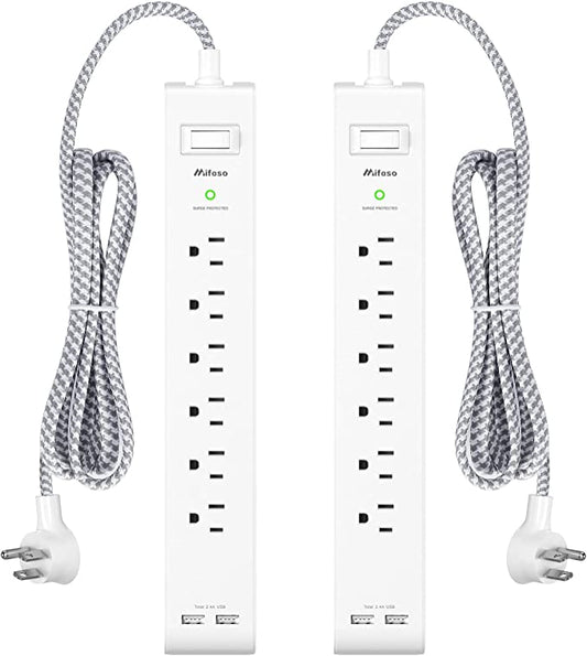 2 Pack Power Strip Surge Protector
