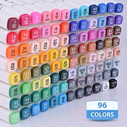 96 Colors Alcohol Markers Drawing markers Dual Tip Art Markers