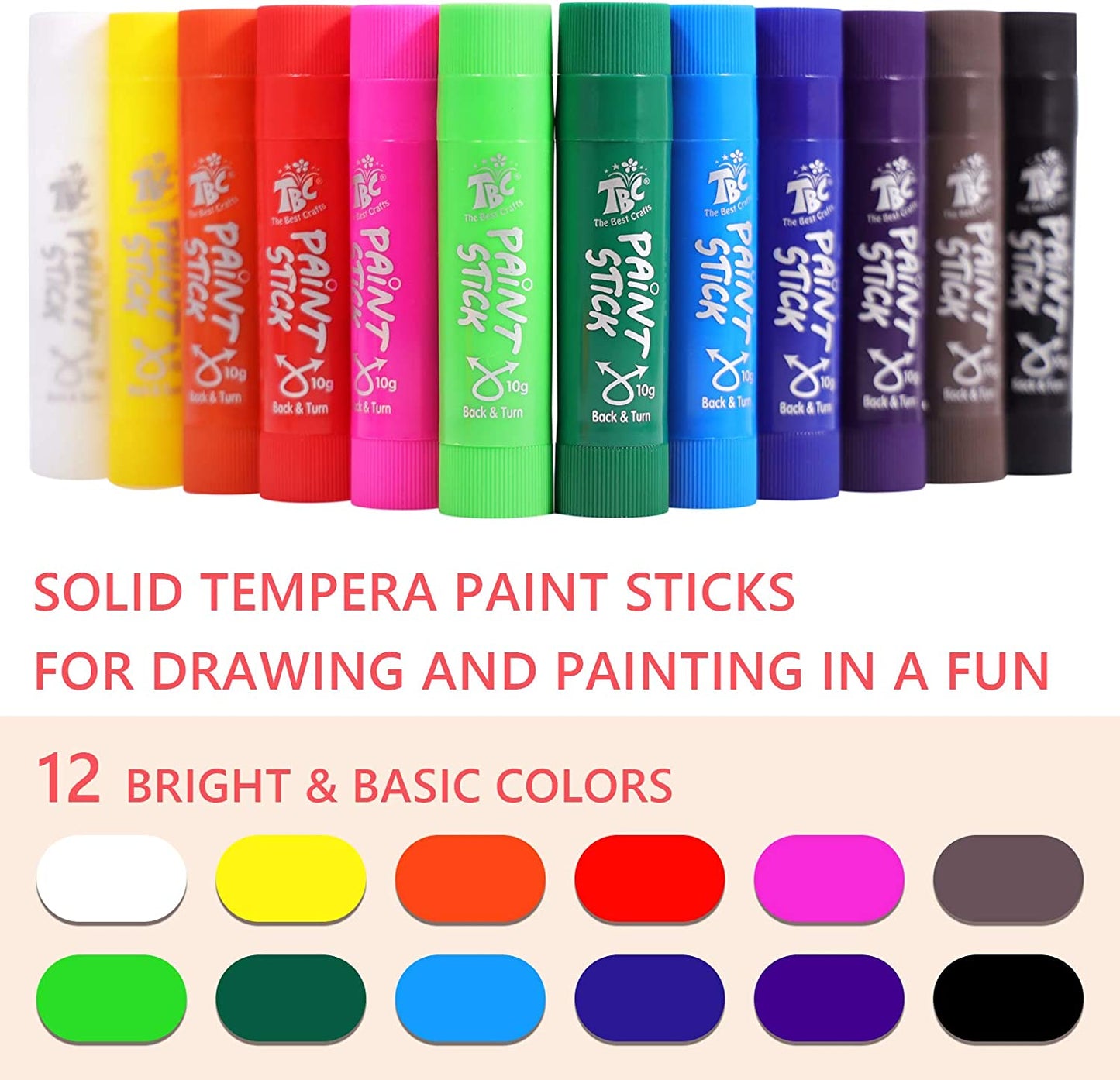 Crayon Paint Sticks for Kids and Student