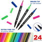 Fine Point and Brush Tip Art Markers for Kids Adult