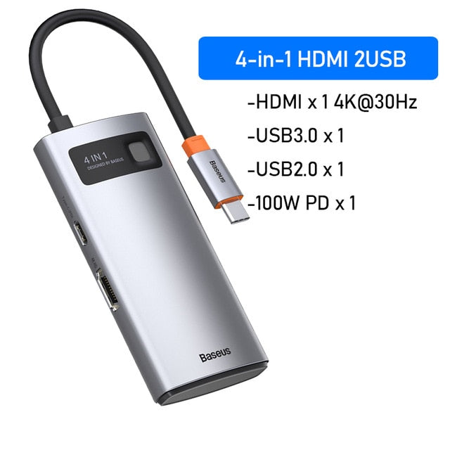 USB Type C HUB with LED Indicator Light