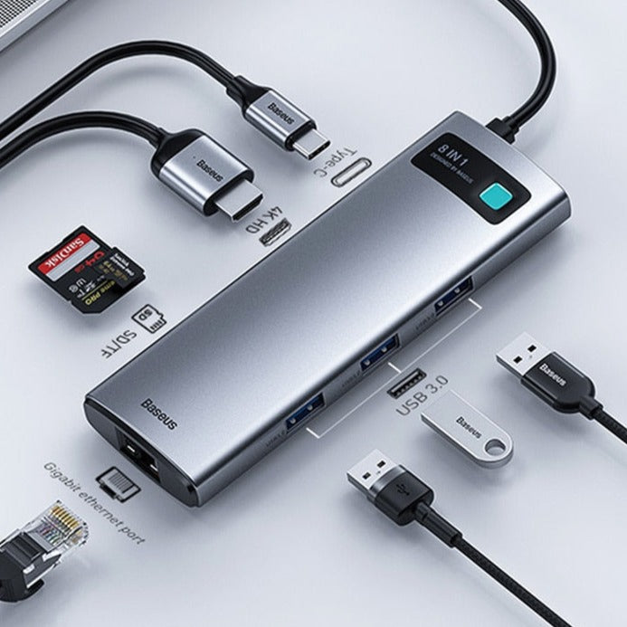 USB Type C HUB with LED Indicator Light